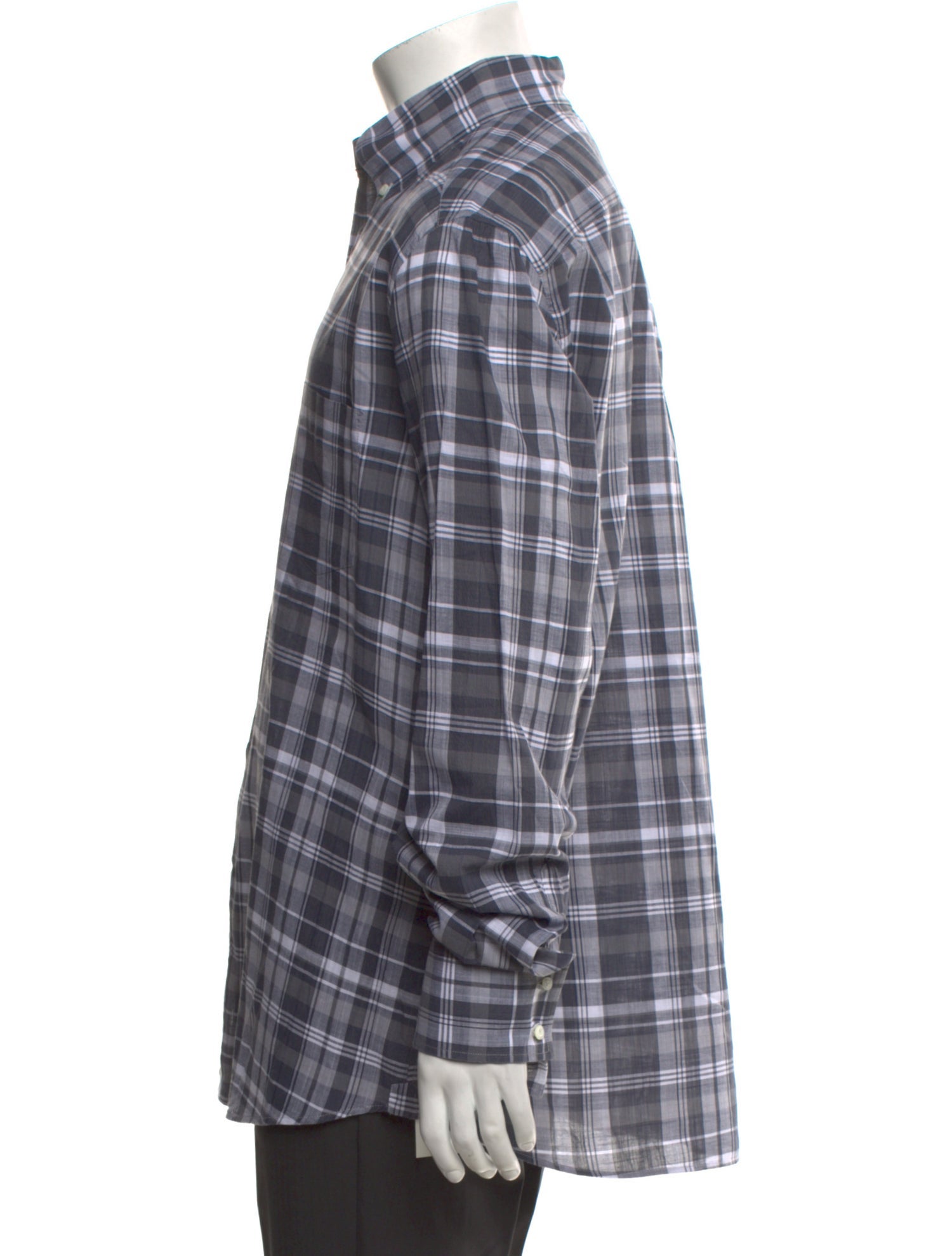 Brunello Cucinelli Plaid Print Long Sleeve Shirt