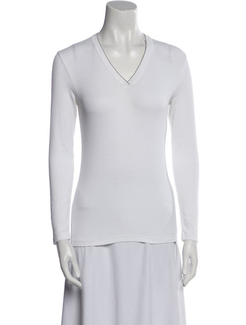 Brunello Cucinelli V-Neck Long Sleeve Top