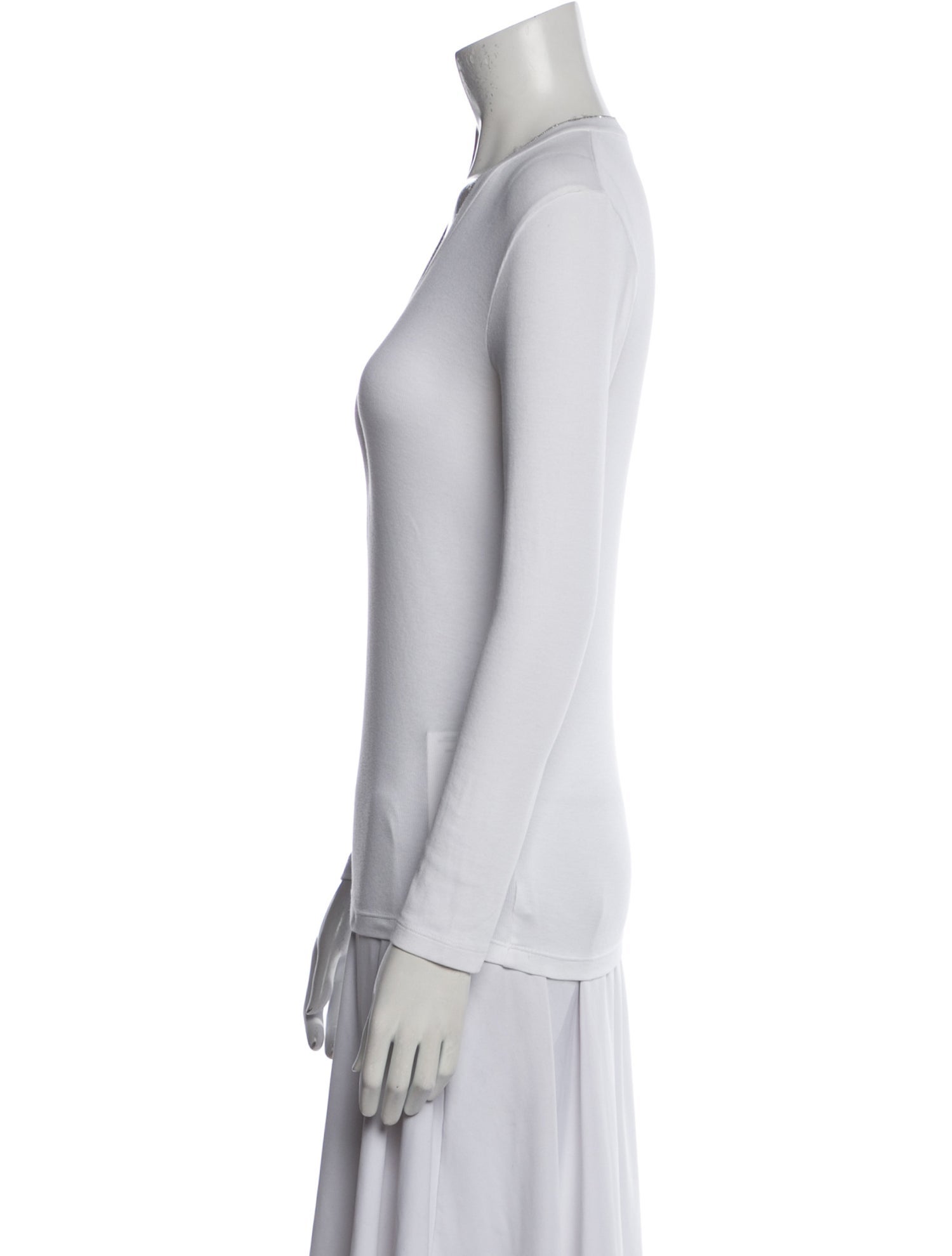 Brunello Cucinelli V-Neck Long Sleeve Top