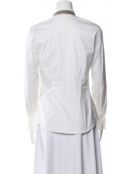 Brunello Cucinelli Long Sleeve Button-Up Top