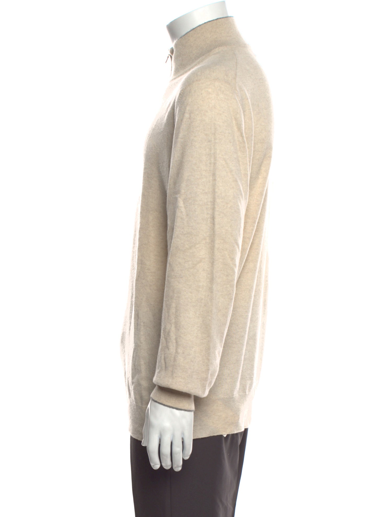 Brunello Cucinelli Cashmere Mock Neck Polo Sweater