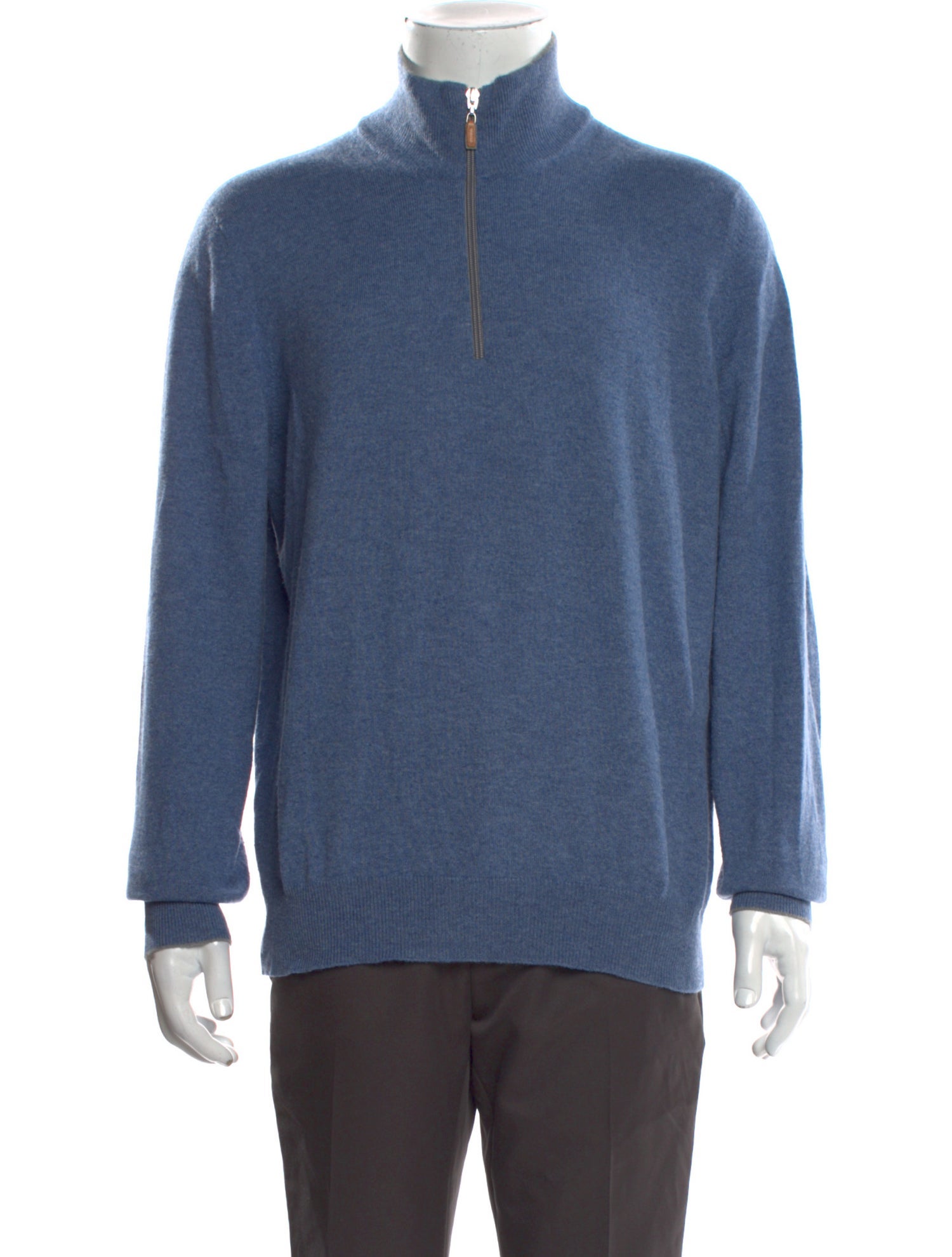 Brunello Cucinelli Cashmere Mock Neck Polo Sweater