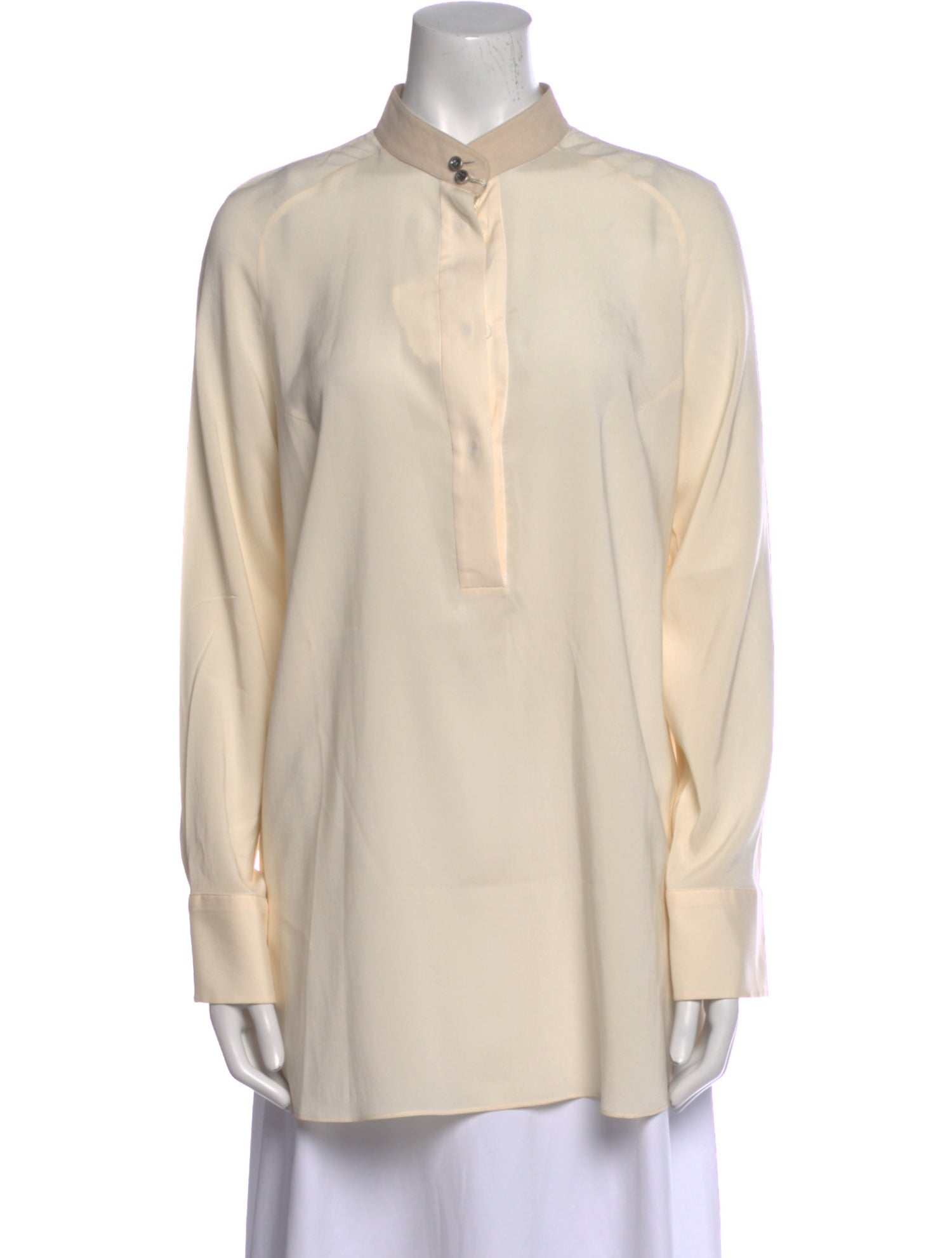 Brunello Cucinelli Silk Mock Neck Tunic