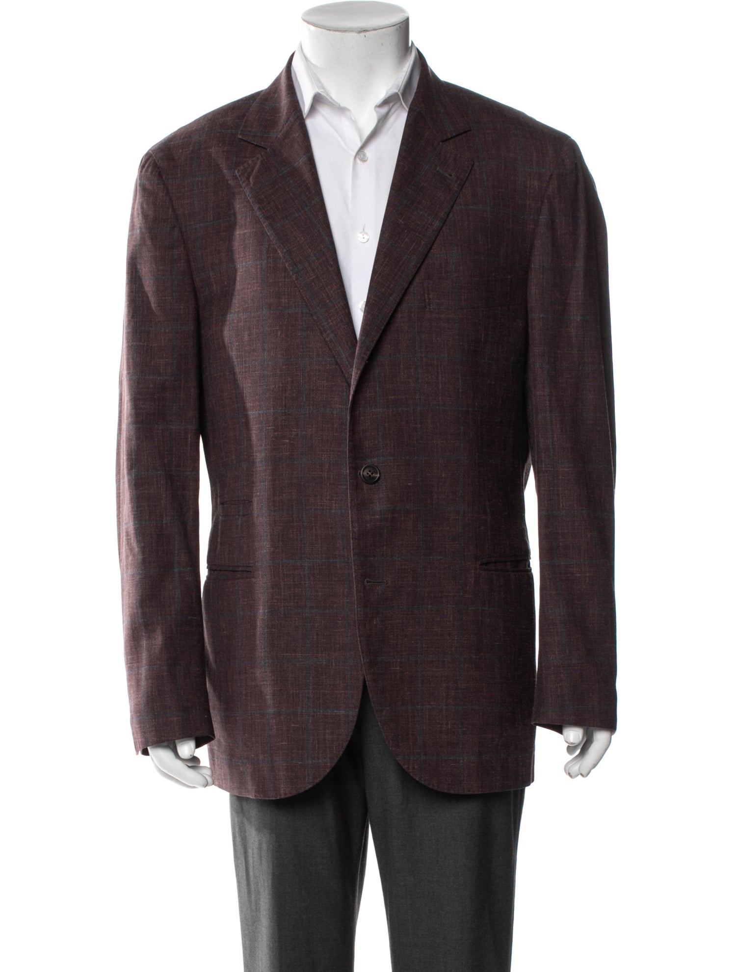 Brunello Cucinelli Plaid Print Blazer
