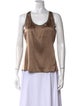 Brunello Cucinelli Silk Scoop Neck Top
