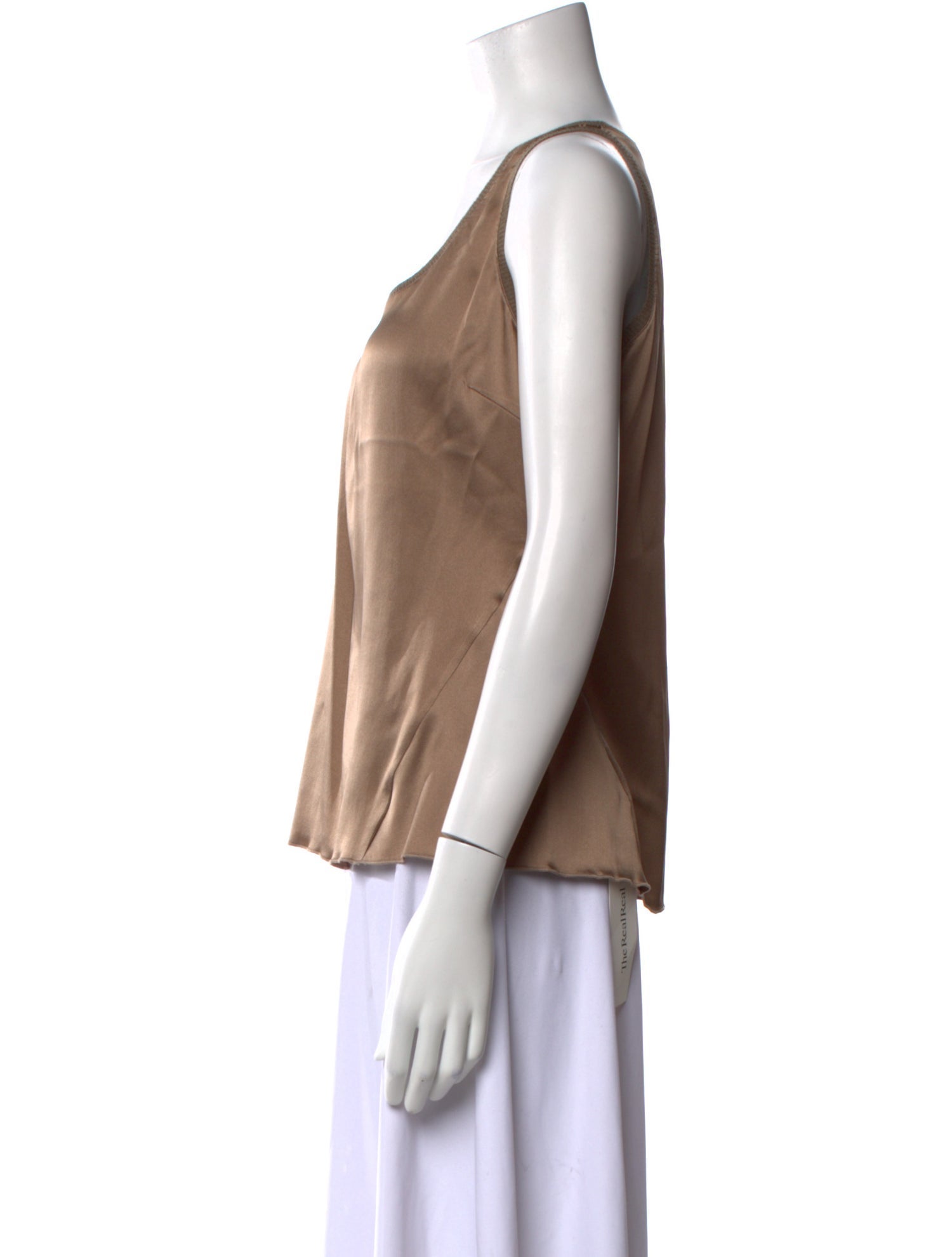 Brunello Cucinelli Silk Scoop Neck Top