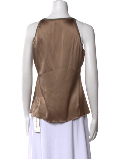 Brunello Cucinelli Silk Scoop Neck Top