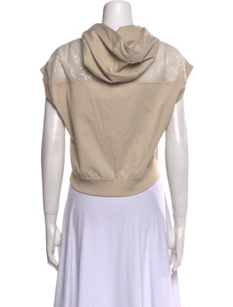 Brunello Cucinelli Mock Neck Short Sleeve Crop Top