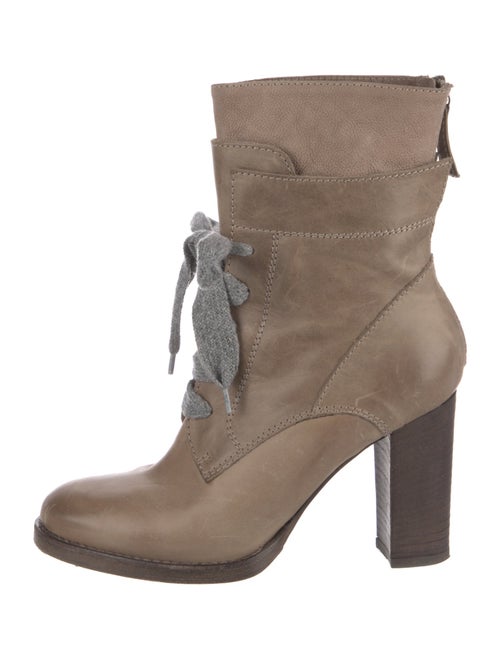 Brunello Cucinelli Leather Lace-Up Boots