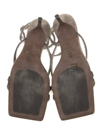 Brunello Cucinelli Monili Suede Slingback Sandals