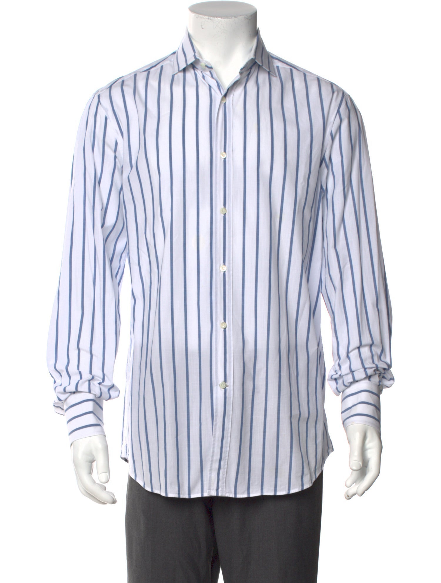 Brunello Cucinelli Striped Long Sleeve Shirt