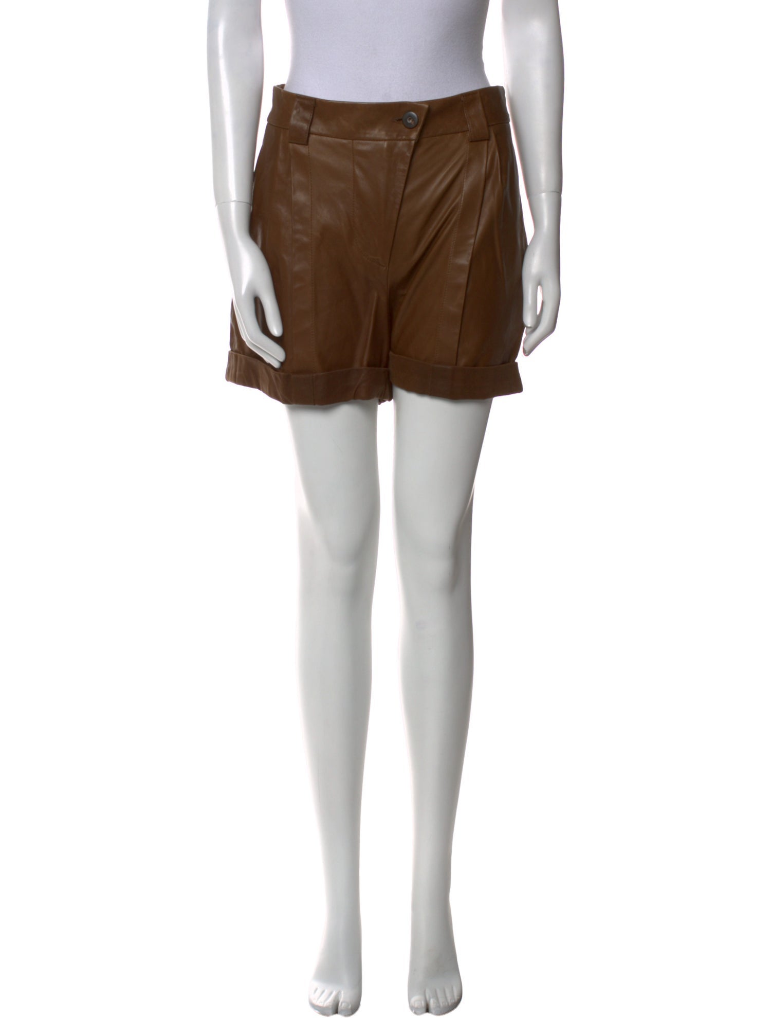 Brunello Cucinelli Leather Mini Shorts w/ Tags