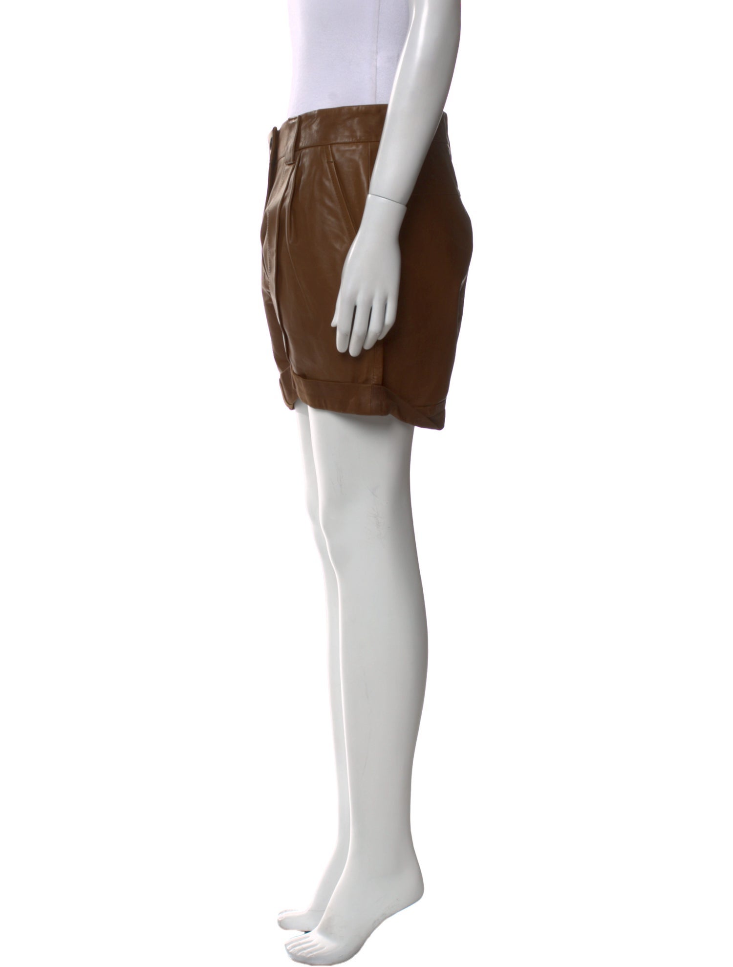 Brunello Cucinelli Leather Mini Shorts w/ Tags