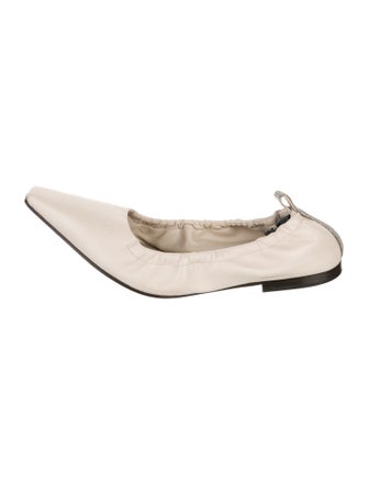 Brunello Cucinelli Monili Leather Ballet Flats
