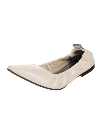 Brunello Cucinelli Monili Leather Ballet Flats