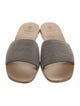 Brunello Cucinelli Monili Leather Slides