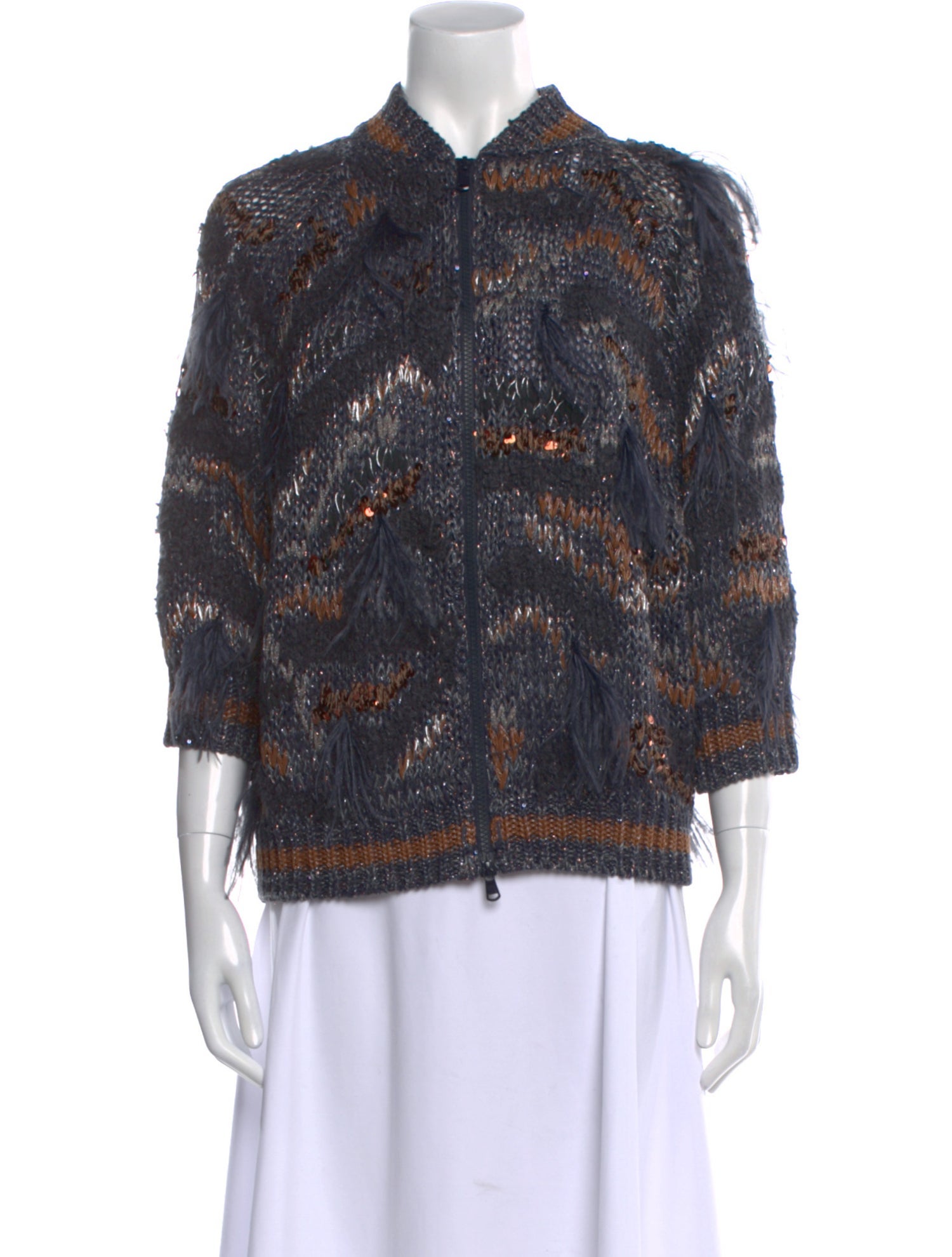 Brunello Cucinelli Lace Pattern Sweater