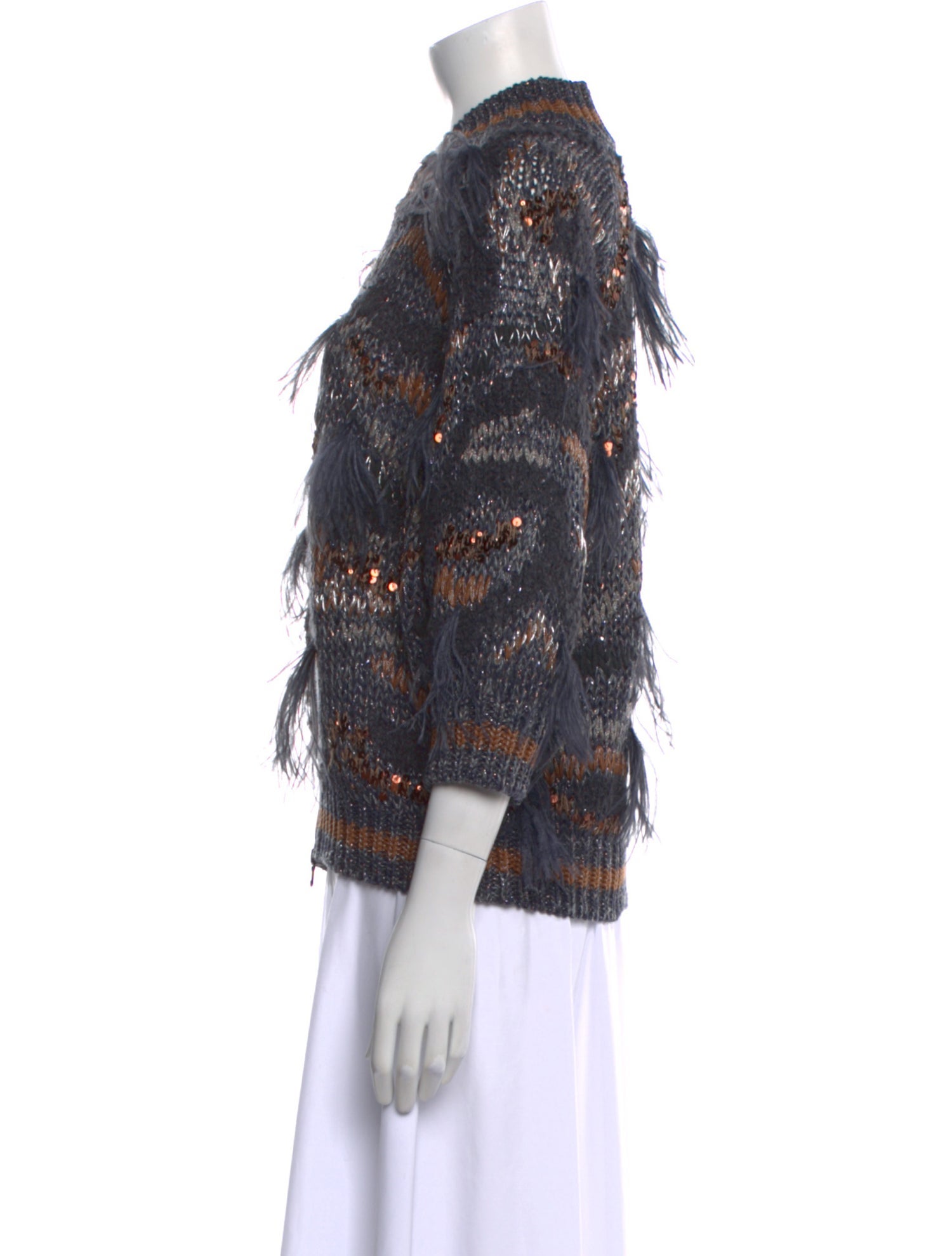 Brunello Cucinelli Lace Pattern Sweater