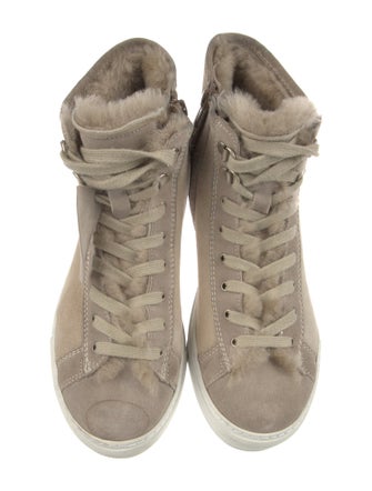 Brunello Cucinelli Suede Wedge Sneakers
