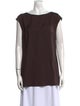 Brunello Cucinelli Silk Bateau Neckline Blouse