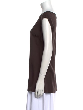 Brunello Cucinelli Silk Bateau Neckline Blouse