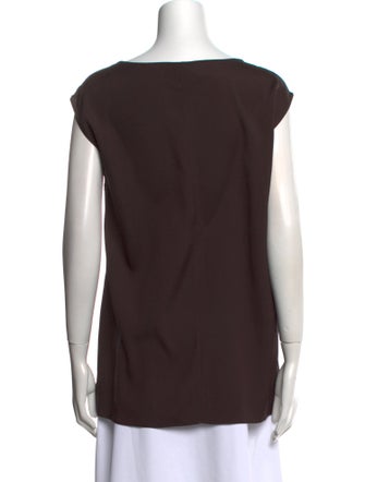 Brunello Cucinelli Silk Bateau Neckline Blouse