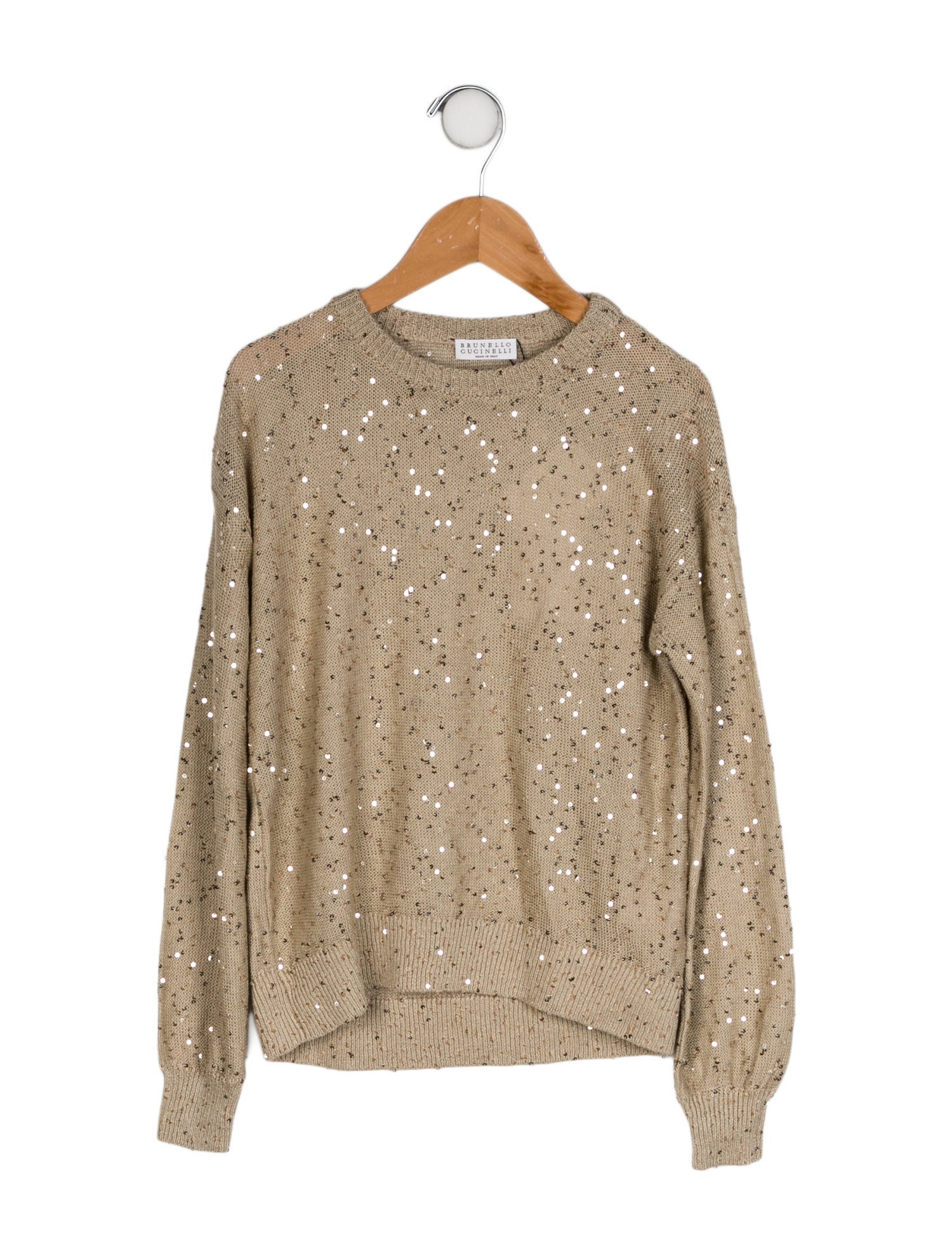 Brunello Cucinelli Girls' Sequin Sweater w/Tags