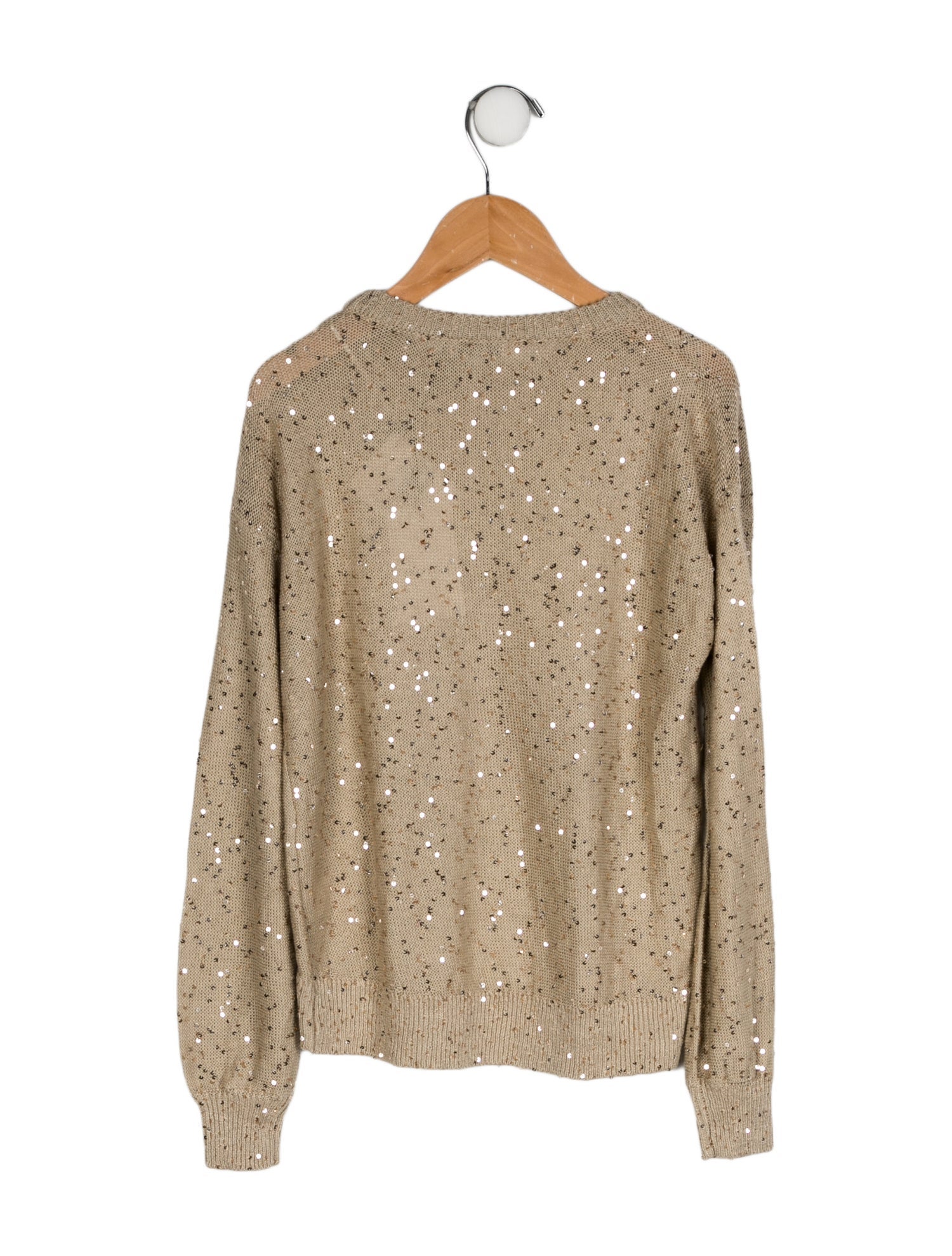 Brunello Cucinelli Girls' Sequin Sweater w/Tags