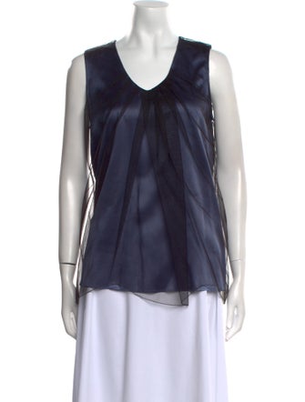 Brunello Cucinelli Scoop Neck Sleeveless Blouse