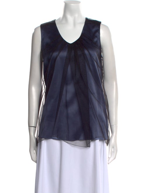 Brunello Cucinelli Scoop Neck Sleeveless Blouse