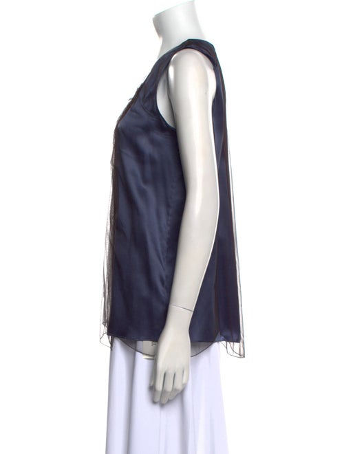 Brunello Cucinelli Scoop Neck Sleeveless Blouse
