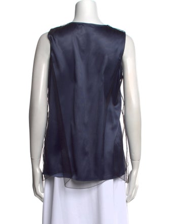 Brunello Cucinelli Scoop Neck Sleeveless Blouse