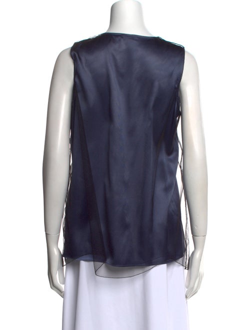 Brunello Cucinelli Scoop Neck Sleeveless Blouse