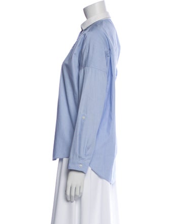 Brunello Cucinelli Long Sleeve Button-Up Top