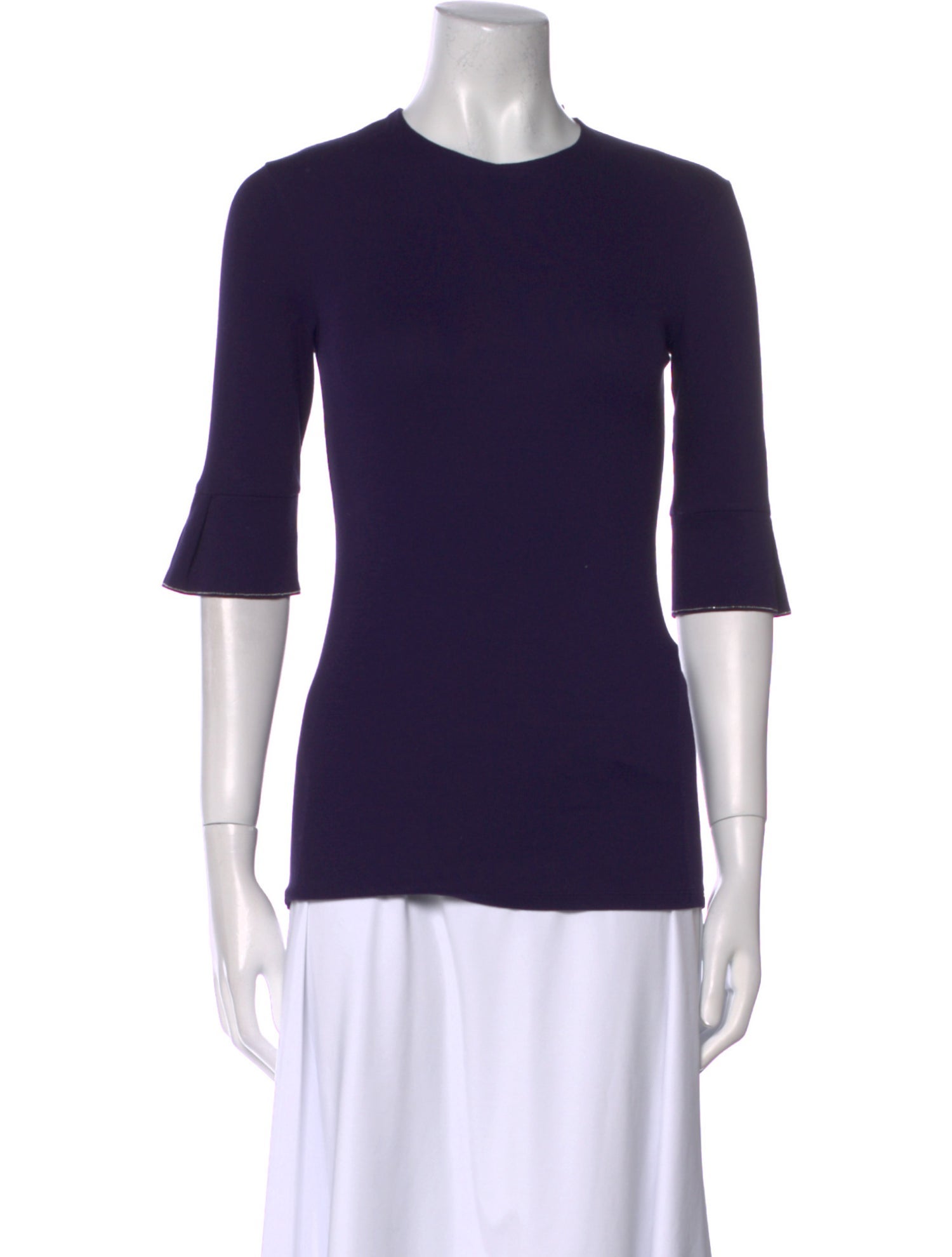 Brunello Cucinelli Crew Neck Three-Quarter Sleeve T-Shirt