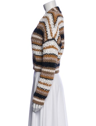 Brunello Cucinelli Striped V-Neck Sweater