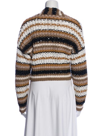 Brunello Cucinelli Striped V-Neck Sweater