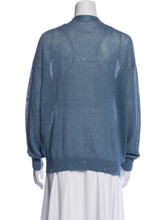Brunello Cucinelli Linen V-Neck Sweater
