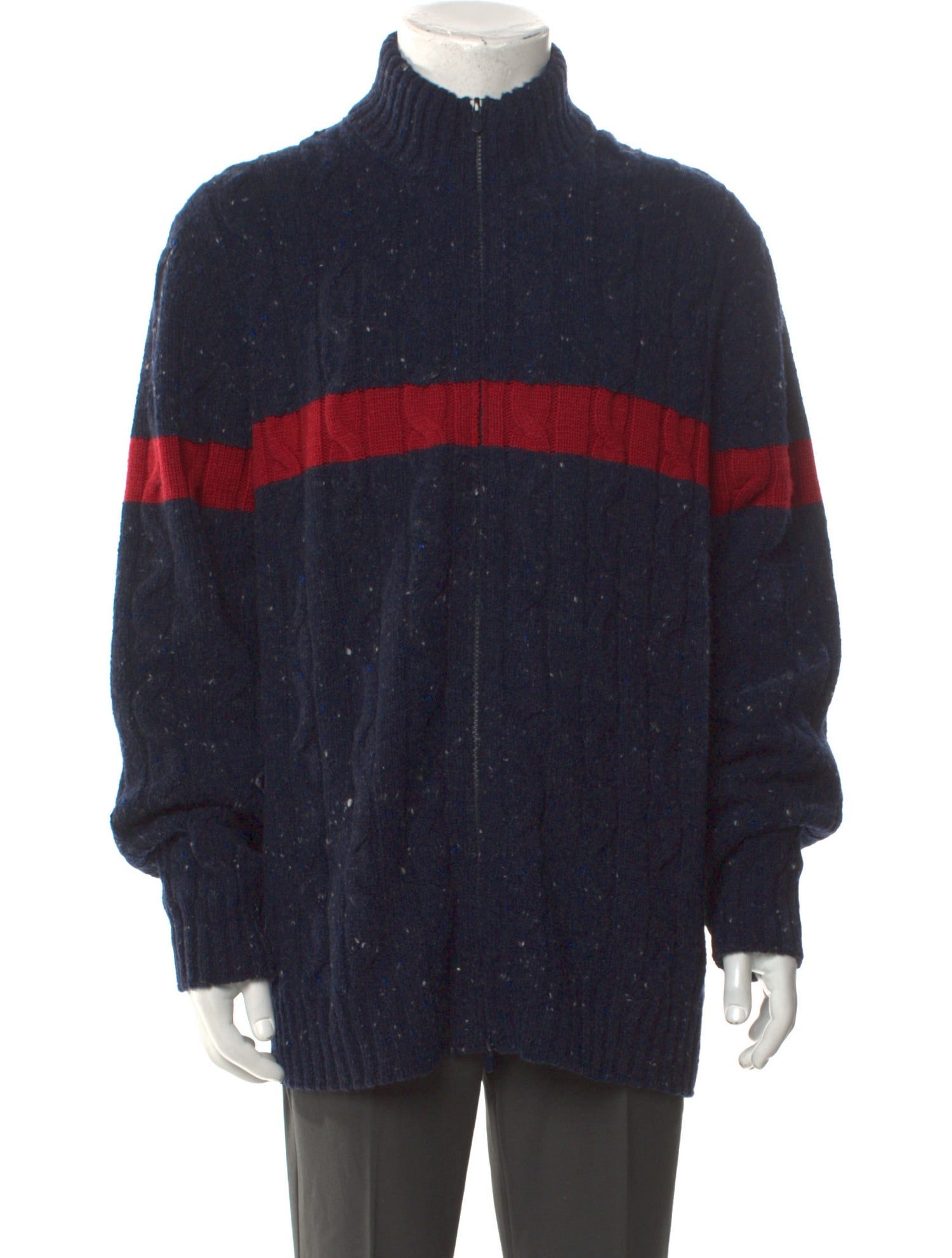 Brunello Cucinelli Virgin Wool Striped Cardigan