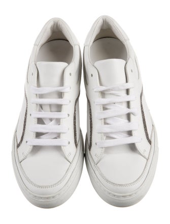 Brunello Cucinelli Monili Leather Sneakers