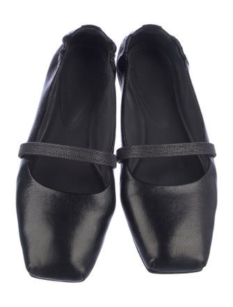 Brunello Cucinelli Leather Mary Jane Flats