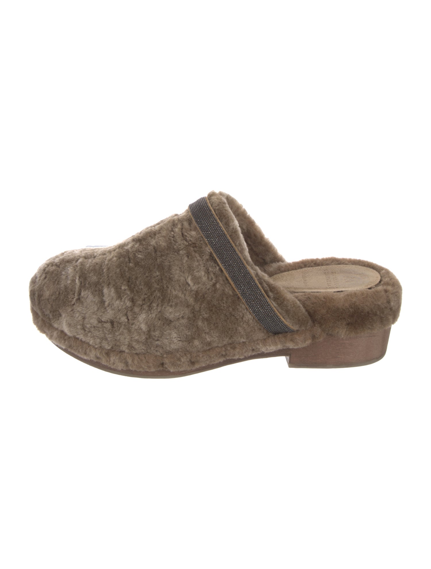 Brunello Cucinelli Monili Shearling Mules