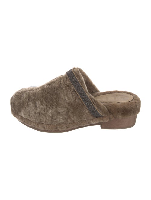 Brunello Cucinelli Monili Shearling Mules