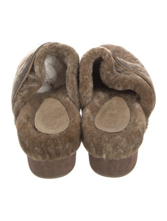 Brunello Cucinelli Monili Shearling Mules