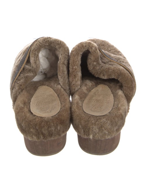 Brunello Cucinelli Monili Shearling Mules