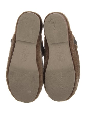 Brunello Cucinelli Monili Shearling Mules