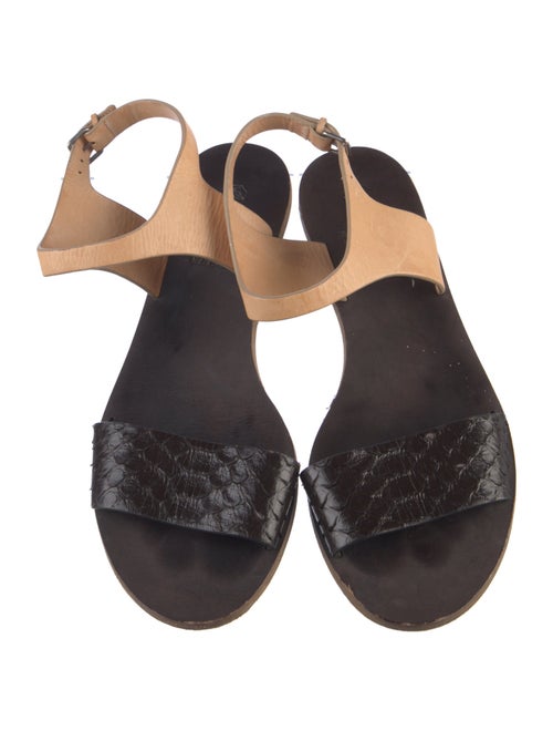 Brunello Cucinelli Leather Slingback Sandals