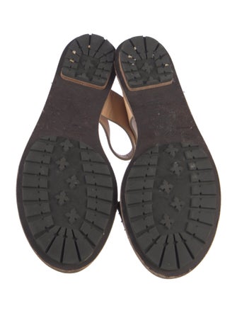 Brunello Cucinelli Leather Slingback Sandals