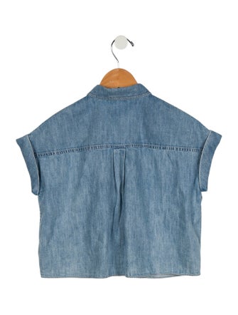 Brunello Cucinelli Girls' Denim Top