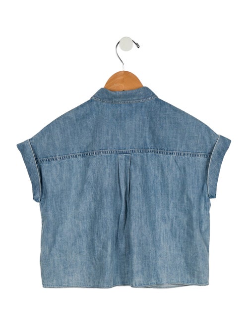 Brunello Cucinelli Girls' Denim Top